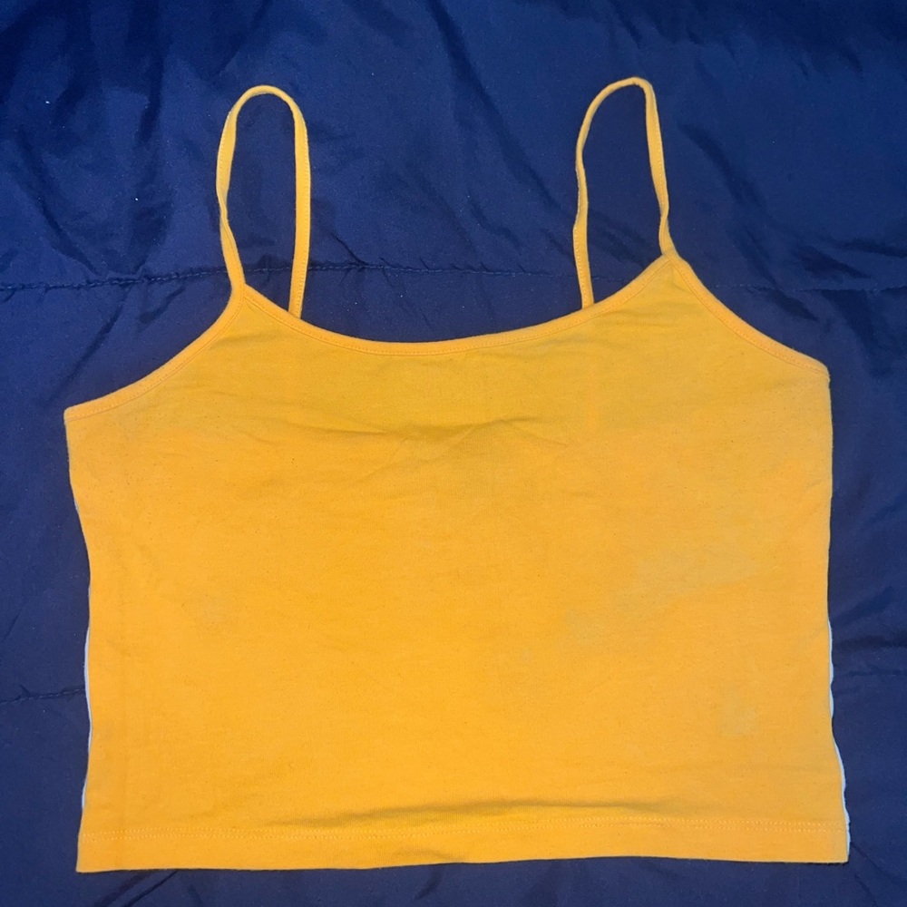 Yellow Spaghetti Strap Top